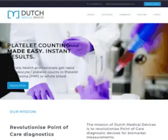 Dutchmedicaldevices.com(The PC100 Platelet Counter) Screenshot