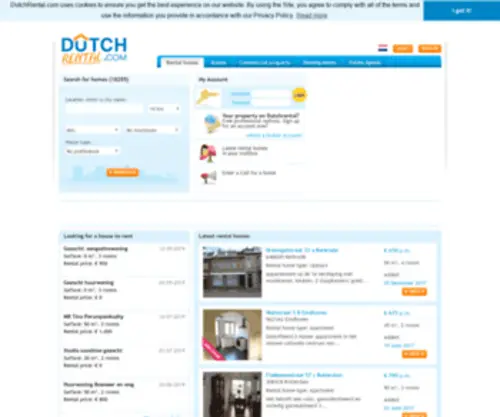 Dutchrental.com(Rent a home) Screenshot