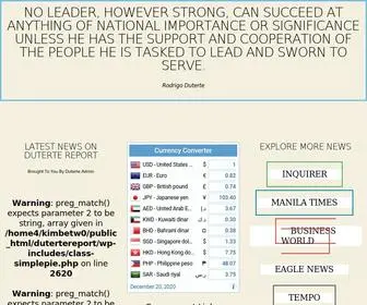 Dutertereport.com(DUTERTE NEWS REPORT 2020) Screenshot