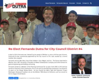 Dutra4Whittier.com(Re-Elect Fernando Dutra for Whittier City Council 2018) Screenshot