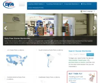 Dutyfreeamericas.com(Duty Free Americas) Screenshot