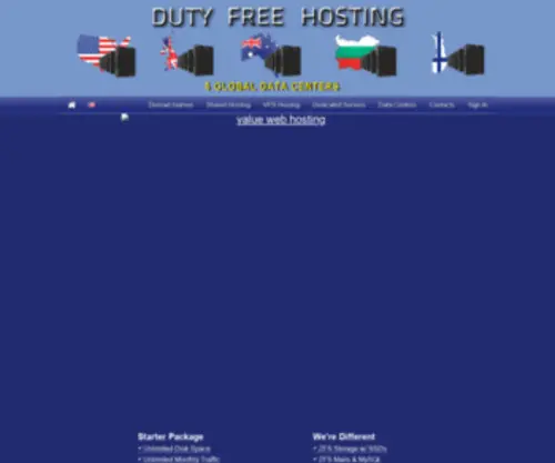 Dutyfreehosting.com(Duty Free Web Hosting and domain registration in Australia) Screenshot