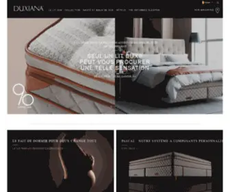 Duxiana.be(Le site officiel de DUXIANA®) Screenshot