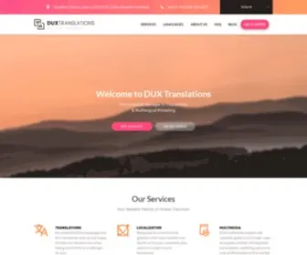 Duxtranslations.com(DUX Translations) Screenshot