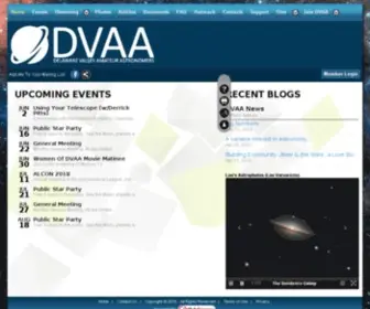 Dvaa.org(Delaware Valley Amateur Astronomers) Screenshot