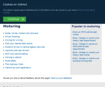 Dvani.gov.uk(Motoring) Screenshot