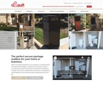 Dvault.com(Secure Package Mailboxes for Home or Business) Screenshot