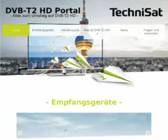 DVB-T-Portal.de(DVB-T2 HD Portal - Ihre Informationsquelle für das neue Antennenfernsehen (DVB-T2)) Screenshot