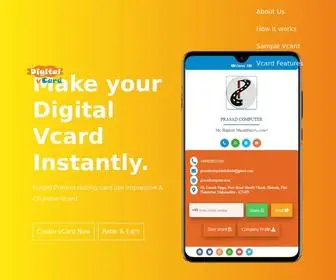 DVccard.in(Digital vCard) Screenshot