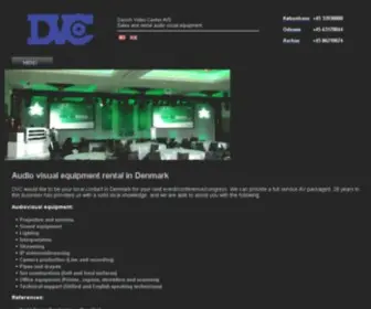 DVC.dk(Landsdækkende AV udlejning) Screenshot