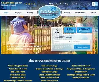 DVcresalemarket.com(DVC Resale) Screenshot