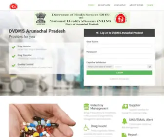 DVDmsarunachal.in(Drugs and Vaccine Distribution Management System) Screenshot