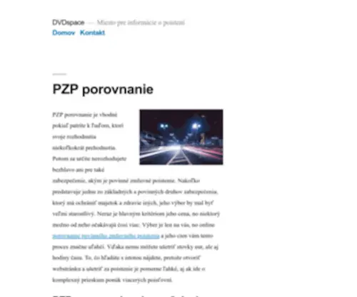 DVDspace.sk(Miesto pre informácie o poistení) Screenshot