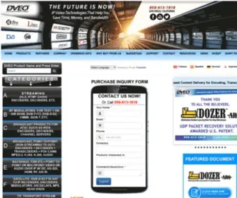 Dveo.com(DVEO is a provider of Video over IP and Video over RF and Video over ASI solutions for TELCOS) Screenshot