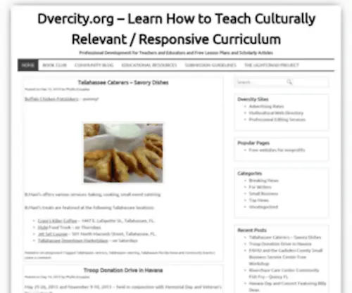 Dvercity.org(Learn How to Teach Culturally Relevant) Screenshot