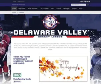 DVHL.org(Delaware Valley Hockey League) Screenshot