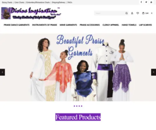 Dvineinspiration.com(Praise Dance Garments Mime Robes Worship Items Divine Inspiration) Screenshot