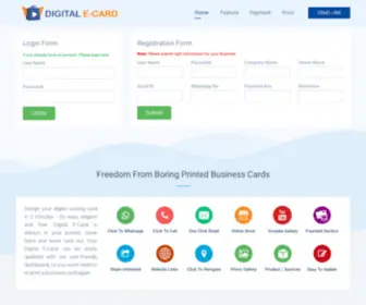 Dvisitingcard.in(Digital Card with Ecommerce) Screenshot