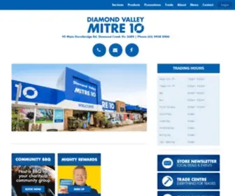 DVM10.com.au(Diamond Valley Mitre 10) Screenshot