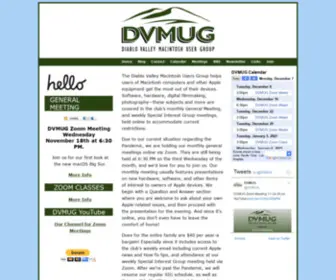 Dvmug.org(The Diablo Valley Macintosh Users Group) Screenshot