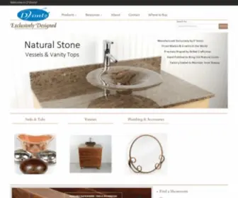 Dvontz.com(Hand Crafted Copper and Natural Stone Sinks) Screenshot