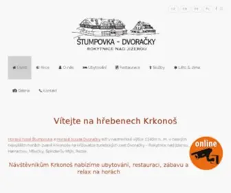 Dvoracky.cz(Horská bouda DVORAČKY & Horský hotel ŠTUMPOVKA) Screenshot
