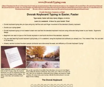 Dvorak-Keyboards.com(Dvorak keyboard typing is easier faster) Screenshot