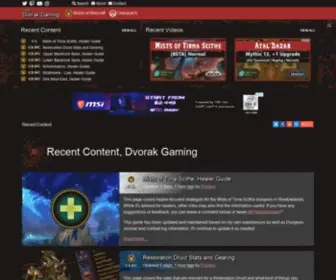 Dvorakgaming.com(Recent Content) Screenshot