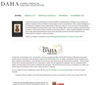 Dvoraknyc.org(The Dvořák American Heritage Association (DAHA)) Screenshot