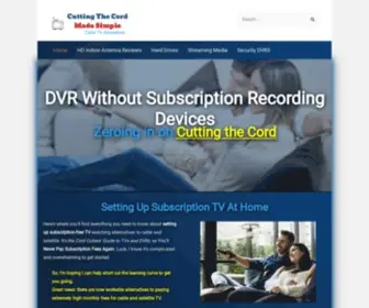 DVrwithoutsubscriptionhub.com(Best DVR Recorder For Cable TV Without Subscription) Screenshot