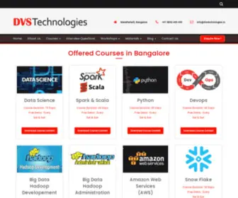 DVstechnologies.in(Hadoop Training Centers in Bangalore) Screenshot