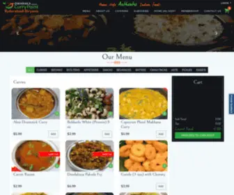 Dwarakacurrypoint.com(Dwaraka Food) Screenshot