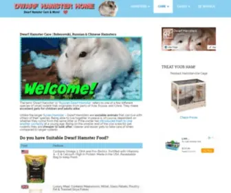 Dwarfhamsterhome.com(Dwarf Hamster Care) Screenshot