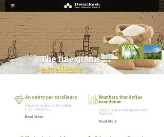 Dwarikesh.com(Dwarikesh Sugar Industries Limited) Screenshot