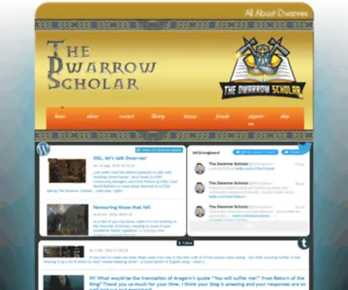 Dwarrowscholar.com(The Dwarrow Scholar) Screenshot