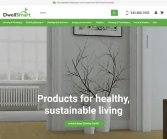 Dwellsmart.com(Green Products for Healthy Sustainable Living) Screenshot