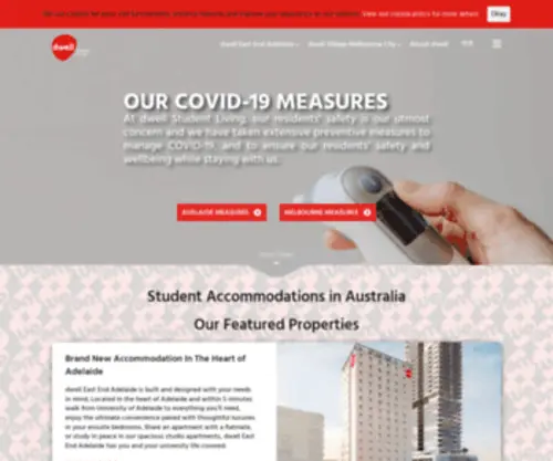 Dwellstudent.com.au(Dwell student living) Screenshot