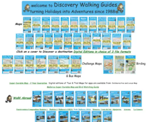 DWgwalking.co.uk(Walking Guide Maps Books GPS Spain Portugal Greece Canary Islands France Balearic Islands Madeira) Screenshot
