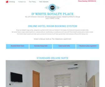 Dwhiteroyaltyplace.com.ng(Premium Luxury Hotel in Maitama) Screenshot