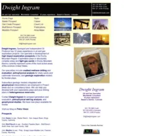 Dwightingram.com(Denver consulting geologist and oil and gas drilling prospects) Screenshot