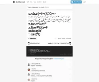 Dwitter.net(Javascript demos in 140 characters) Screenshot