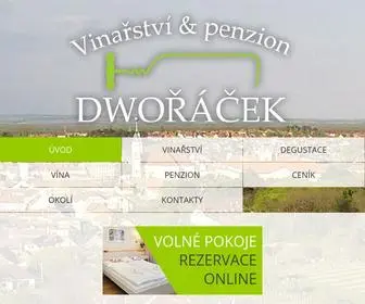 Dworacek.cz(Vinařství a penzion Valtice) Screenshot