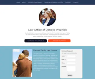 Dwozniaklaw.com(Law Office of Danelle Wozniak) Screenshot