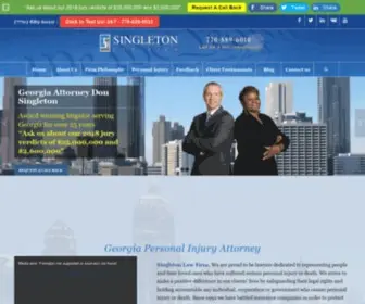 Dwsingletonlaw.com(Singleton Law Firm) Screenshot