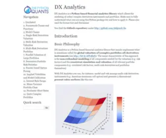 DX-Analytics.com(DX Analytics 0.1.1 documentation) Screenshot