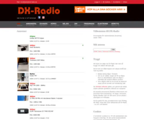 DX-Radio.se(Annonsmarknad med e) Screenshot