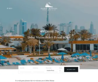 DXbmarine.com(Dubai Marine Beach Resort & Spa) Screenshot