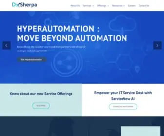 DXsherpa.com(ServiceNow ITSM Services Partner) Screenshot