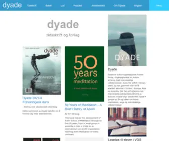 Dyade.no(Dyade tidsskrift og forlag) Screenshot