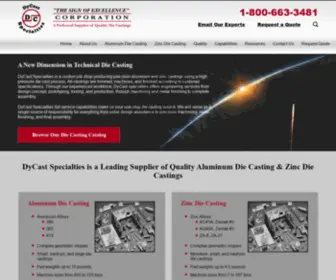 Dycastspec.com(Dycast Specialties) Screenshot